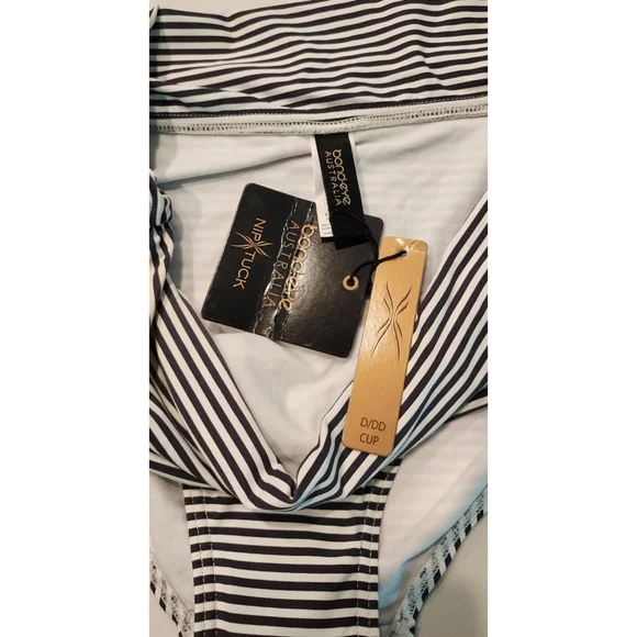 Bond-eye Australia Nip Tuck Women's Bandeau Bikini Top D High Waist Bottom 6 NWT - Picture 10 of 12